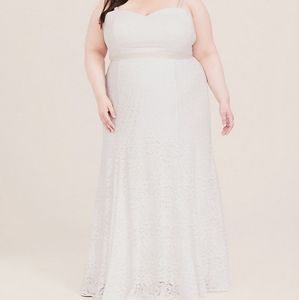 NWT Torrid Ivory Lace Wedding Bridal Mermaid Dress